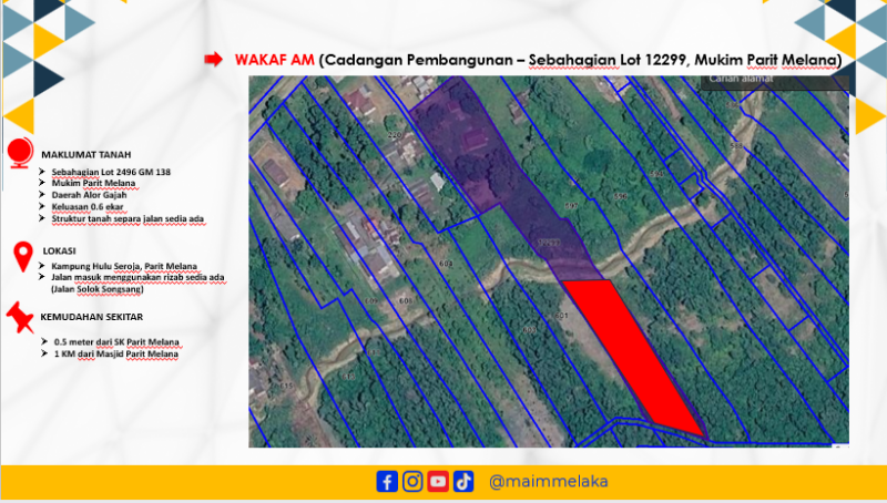 LOT 599 GMM 271, MUKIM PARIT MELANA (LOT 12299)  , ALOR GAJAH 78000